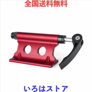 CXWXC 自転車 前フォーク受け スタンド クイックリリース、12mm/15mmスルーアクスル対応 車載と室内保管など用 レッド（CX-C09）