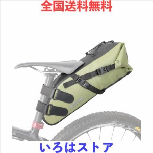 Rhinowalk 自転車サドルバッグ 大容量 13L 防水 PVC加工 自転車用 サイクリングバッグ ロードバイク サドルバック グリーン