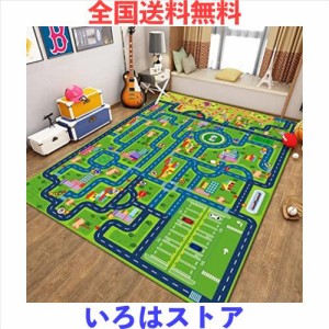 子供ゲームパッド 遊びマット 道路交通 カーペット プレイマット 線路 おもちゃ 子供部屋 ベット用 吸水 防音 防臭 防カビ 床暖房対応 ベ