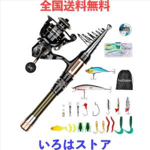 釣りセット 釣り竿 リール 2.1m炭素伸縮投げ竿 初心者用 釣り入門 釣り具 カーボン ロッド スピニングリール 200m釣り糸 24点釣り餌 収納