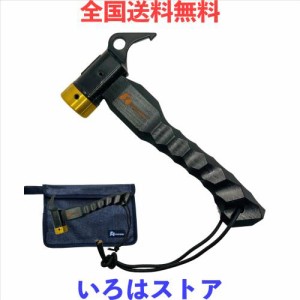 FOREST HOME ショートペグハンマー ハンマー 真鍮ヘッド 名栗加工ハンドル 小型 コンパクト ペグ打ち アウトドア テント設営 (ブラック)