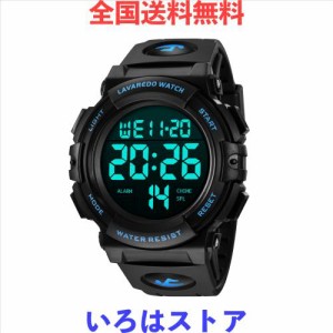 腕時計 メンズ デジタル 50メートル防水 日付 曜日 アラーム LED表示 多機能付き 防水腕時計 スポーツウォッチ おしゃれ アウトドア デジ