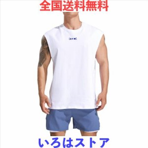 [KULIXI] タンクトップ メンズ トレーニング ノースリーブ ボディビル 筋トレ ジム 100%コットン Tシャツ トレーニング スポーツウェア 