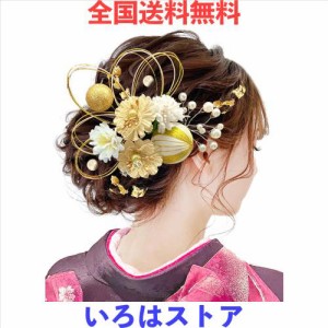 [JZOON] 髪飾り 成人式 水引 金箔 銀箔 組紐 人気 ロープ ゴールド シルバー ヘアアクセサリー 前撮り 振袖 卒業式 結婚式 和装 袴 着物 