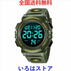 腕時計 メンズ デジタル 50メートル防水 日付 曜日 アラーム LED表示 多機能付き 防水腕時計 スポーツウォッチ おしゃれ アウトドア デジ