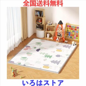 GruFini プレイマット 赤ちゃん 折りたたみ 180×155×1cm 厚手 安全検査済み ベビーマット 防水 防音 ベビープレイマット 滑り止め おし