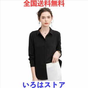 [シキエアー] ワイシャツ ブラウス レディース カッターシャツ とろみシャツ 長袖 ノーアイロン 就活 オフィス 事務服 ビジネス シャツ 