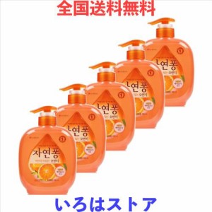 韓国製 食器用洗剤 チャヨンポン(JayonPong) 手肌にやさしい、環境にもやさしい 食器用洗剤490mLX5個 (オレンジの香り)