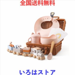 Mamimami Home 出産祝い 男の子 女の子 人気ギフト6点セット 離乳食器 吸盤付き 食品グレードシリコーン 電子レンジ 食洗機使用可能 月齢