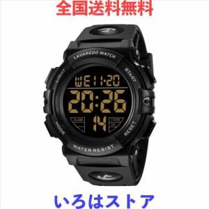 腕時計 メンズ デジタル スポーツウォッチ 50メートル防水 日付 曜日 アラーム LED表示 多機能付き 防水腕時計 おしゃれ アウトドア デジ
