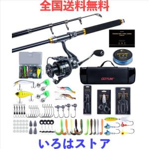 Goture 釣りセット 2.7m シーバスロッド スピニングリール 3000番 川釣り竿セット ルアー 携行性 収納 振出タイプ 投げ釣り 防波堤 湖 川