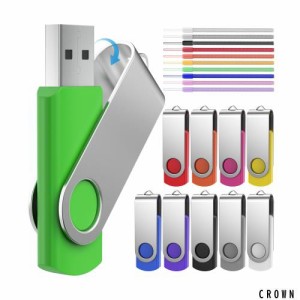 USBメモリー32GB 10個セット USB2.0 ｕｓｂメモリ 32gb 高速 データ転送 usbフラッシュメモリ メモリースティック32ギガ 回転式 大容量（