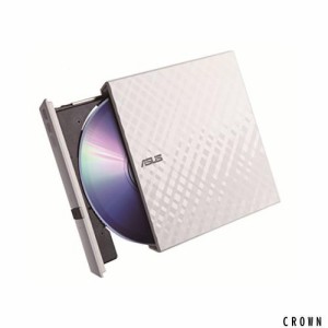 ASUS外付けDVDドライブ 軽量薄型/M-DISC/バスパワー/Win＆Mac/USB2.0(USB3.0搭載PCでも利用可)/書込みソフト付属/ホワイト SDRW-08D2S-U 