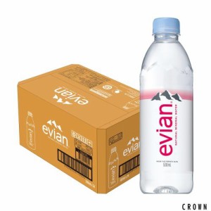 Evian(エビアン) 伊藤園 evian 硬水 ミネラルウォーター ペットボトル 500ml×24本 [正規輸入品]