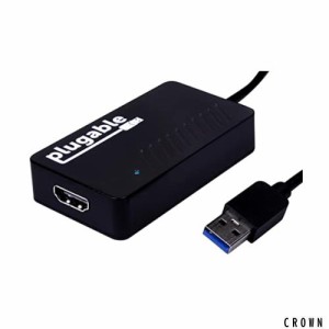 Plugable USB3.0 グラフィック変換アダプタ 2K＠50Hz 1080p＠60Hz 対応 Windows macOS ChromeOS システム用 DipslayLink チップ採用