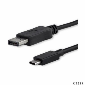 StarTech.com USB-C - DisplayPortディスプレイケーブル USB Type-C - ディスプレイポート変換アダプタ 1m 4K/60Hz ブラック CDP2DPMM6B