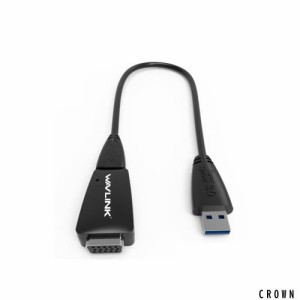 Wavlink USB 3.0-VGAマルチディスプレイアダプタ USB 3.0-VGA変換アダプター コンバータケーブル1080Pビデオ グラフィックスカード USB 3