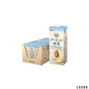 グリコ アーモンド効果 砂糖不使用 アーモンドミルク 200ml×24本 常温保存可能(ビタミンE 食物繊維 カルシウム コレステロールゼロ 糖質