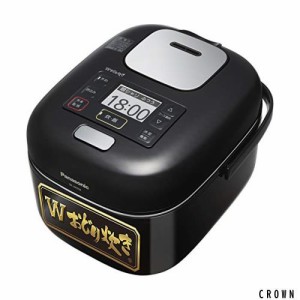 パナソニック 炊飯器 3合 一人暮らし 可変圧力IH Wおどり炊き シャインブラック SR-JW058-KK