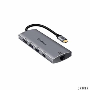 USB CハブType CハブAnkmax P631HG USBハブ [1Gbps LAN/4K HDMI/PD充電Type-C/USB3.1*3]Type C ハブ有線LAN アダ, プター高速データ転送 