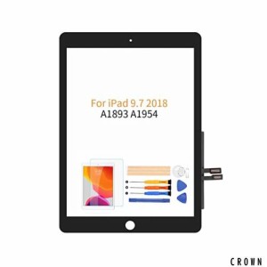 A-MIND for iPad 9.7 2018 / iPad 6 第6世代 A1893 A1954 タッチスクリーン交換パーツ (液晶ディスプレイなし、ホームボタンなし) 無料の