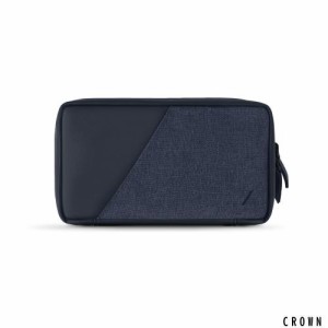 NATIVE UNION STOW Organizer - プレミアム 耐久キャンバス 旅行用収納ポーチ ケーブル 充電器 SIMカードなど収納 (Indigo)