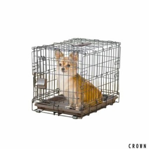 アイリスオーヤマ 犬 猫 ケージ 折りたたみ アイアンブラック 超小型犬・猫用 幅34×奥行47×高さ38.5cm