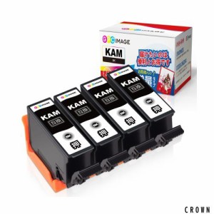 GPC Image 互換インクカートリッジ カメ KAM-BK-L ブラック (計4本) 増量タイプ エプソン(Epson)用 KAM-BK カメ インク EP-882AW EP-882A