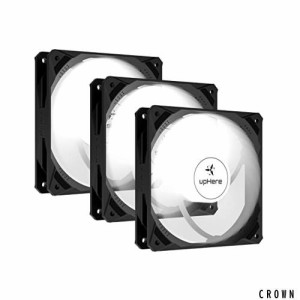 Novonest PCケースファン 白いLED搭載 120mm 静音 高性能 3PINコネクタ 冷却ファン 3本1セット 黒枠と半透明白いブレード「NK12WT3-3」