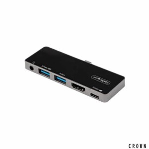 StarTech.com USB Type-Cマルチ変換アダプター/直挿しタイプ/USB-Cマルチハブ/4K 60Hz HDMI 2.0/100W USB PD/USB 3.0ハブ(2x USB-A)/3.5m