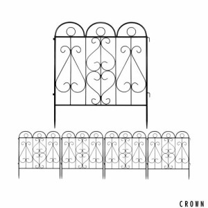 Rxakudedo 5枚組 アイアンフェンス ガーデンフェンス花壇 柵 フェンス・垣 フェンス 屋外 錬鉄スタイルの装飾ボーダー、5PCS フェンス 園
