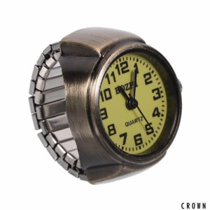 LEDMOMO ユニークなミニフィンガーリングウォッチ耐久性指腕時計実用ミニクォーツ時計