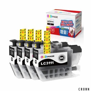 GPC Image LC3111-4PK ブラザー 用 インク lc3111 純正と併用可能 brother 用 LC3111BK 4本 大容量タイプ インクカートリッジ LC3111 プ