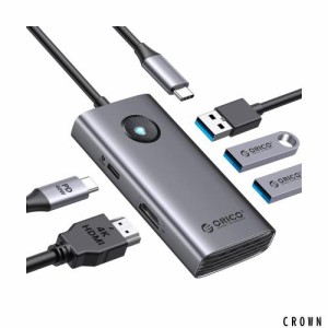 ORICO USB C ハブ 5-in-1 USB3.0 5Gbpsデータ転送 4K@30Hz HDMI出力 60W PD充電 2*USB2.0 usb ハブ ドッキングステーション セルフパワー
