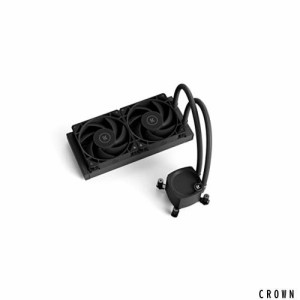 EKWB EK-Nucleus AIO CR240 Dark オールインワン 簡易水冷 CPUクーラー FPTファン付き 120mmファン 最新のIntel ＆ AMD CPUに対応 水冷コ