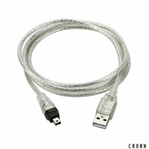 NFHK USBオス - Firewire IEEE 1394 4ピンオス iLinkアダプターコードケーブル DCR-TRV75E DV用 1m USB Firewireケーブル