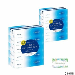 エリエール +Water プラスウォーター 180組360枚×5箱×2個セット ティッシュペーパー まとめ買い おまけつき