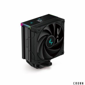 DeepCool AK400 DIGITAL 空冷式 CPU クーラー強力な 220 ワット TDP 4 銅ヒートパイプシングルタワー クーラーステータス表示画面と ARGB