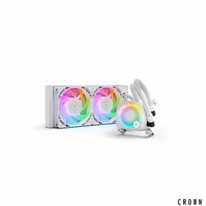 EKWB EK-Nucleus AIO CR240 Lux D-RGB - White オールインワン 簡易水冷 CPUクーラー FPTファン付き 120mmファン 最新のIntel ＆ AMD CPU