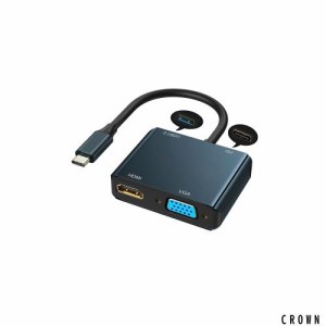 USBハブ HDMI VGA 変換アダプタ 4-in-1アダプタ HIMIアダプタ VGAアダプタ USB 3.0ポート 87wPD充電ポート 日本語の説明書 タイプ C HDMI