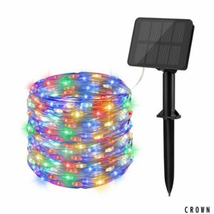 ソーラー LED ストリングライト ソーラー充電式 LED イルミネーションライト 100LED 12m IP65防水 8点灯モード 夜間自動点灯 キャンプ用 