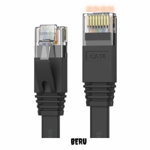 Senetem LANケーブル 20m CAT6 フラットLANケーブル カテゴリ-6 高速 lanケーブル CAT6準拠 イーサネットケーブル RJ45 やわらか スリム 