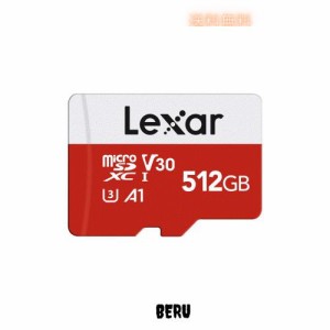 Lexar マイクロsdカード 512GB microSDカード UHS-I 読取り最大100MB/秒 U3 Class10 A1 V30 4K Ultra HD動画撮影 microSDXC「SDアダプタ