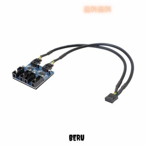 CERRXIAN 内部usb 増設 usb2.0 ヘッダー 分岐 usb2.0 内部 増設 マザーボード USB2.0 9ピンコネクタ 1〜4 拡張ハブ usb 増設 2.0 内部USB