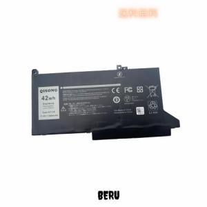 QISONG ノートパソコン 交換バッテリー DJ1J0 適用される Dell Latitude 7280 7290 7380 7390 E7480 E7490 PGFX4 ONFOH DJ1JO対応 高性能