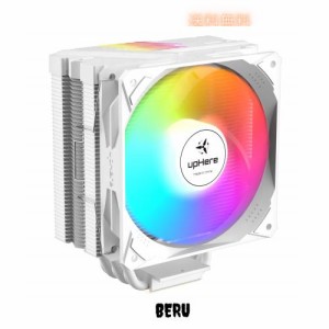 upHere CPUクーラーサイドフロー型 LGA1700対応 高性能 ARGB PWMファン採用 AURA Sync同期 5V 3PIN ARGB/Auto RGB ヒットパイプ６本 AM4