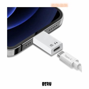 Beraypoo タイプC 変換アダプタ iPhone/iPadに適用 安全充電 データ伝送 USB-C (メス) - iOS (オス) Type-Cジャック接続 変換コネクター 