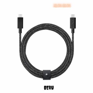 Native Union [ネイティブユニオン] Type-C Belt Cable Pro - 240W USB Type-C~Type-C 2.4m レザーストラップ付き超強力充電ケーブル iPh