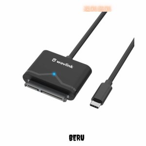 WAVLINK SATA-USB Cアダプタケーブル USB C-SATA変換アダプター 50cmケーブル付き 2.5”SSD/HDD及び3.5” HDDデータ転送用外部SATA IIIハ