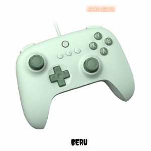 8Bitdo Ultimate C Windows PC、Android、Steam Deck、Raspberry Pi 用の有線コントローラー（Field Green）